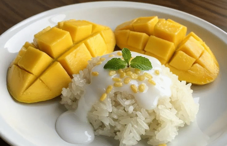 Hướng dẫn cách làm xôi xoài Thái Lan