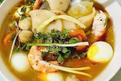 Cách nấu bánh canh phồng tôm