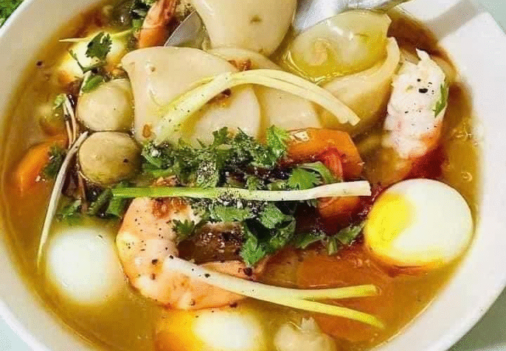 Cách nấu bánh canh phồng tôm