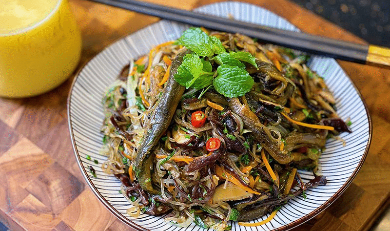 cách làm miến xào lươn ngon