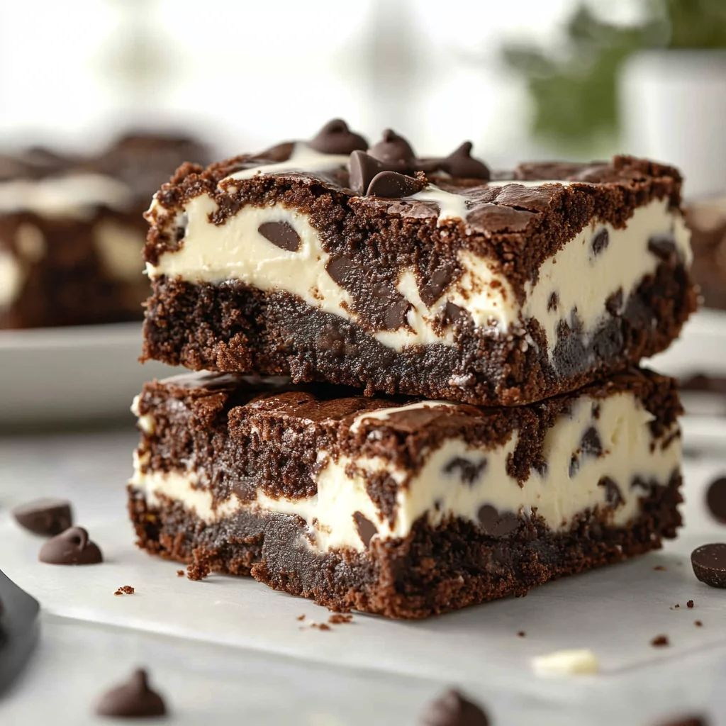 Brownies phô mai (cheesecake brownies): Lấy 100 g cream cheese, đánh mềm, trộn với 1 muỗng đường và 1 quả trứng, đổ một phần hỗn hợp cheesecake lên phần brownie, dùng tăm vẽ tạo kiểu, sau đó nướng như bình thường.