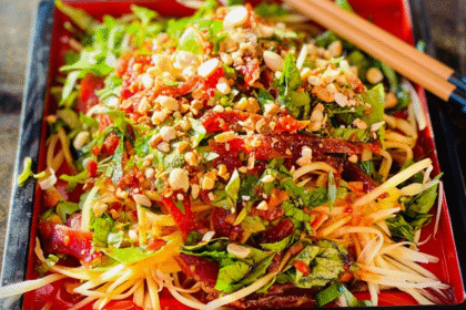 hướng dẫn cách làm gỏi đu đủ khô bò ngon