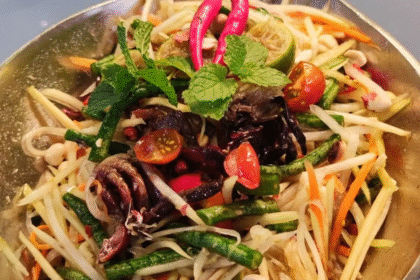 cách làm gỏi đu dủ ba khía thái lan thơm ngon