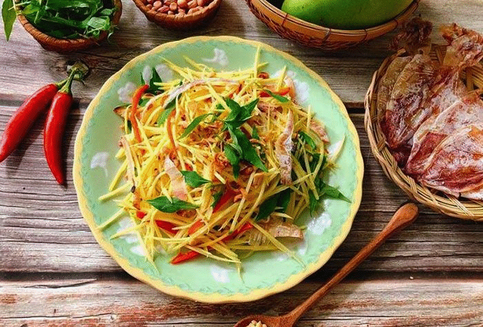 hướng dẫn cách làm gỏi xoài khô mực ngon