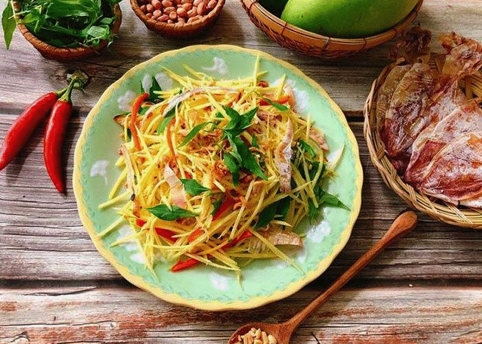 hướng dẫn cách làm gỏi xoài khô mực ngon
